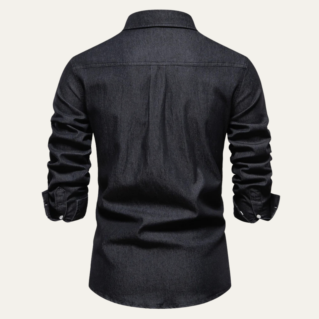 La chemise en denim slim fit pour hommes Crestfall Ridge avec poches doubles