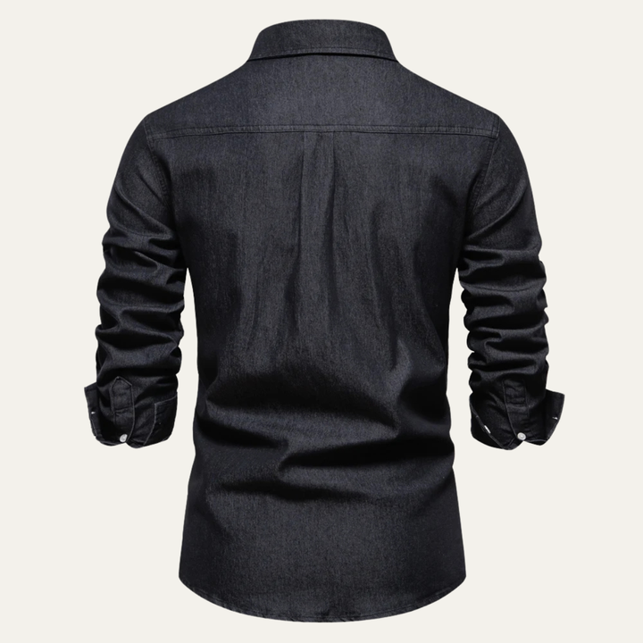 La chemise en denim slim fit pour hommes Crestfall Ridge avec poches doubles