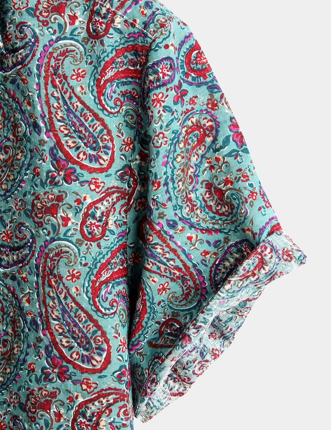 Chemise rétro années 70 en coton Paisley Vintage pour homme