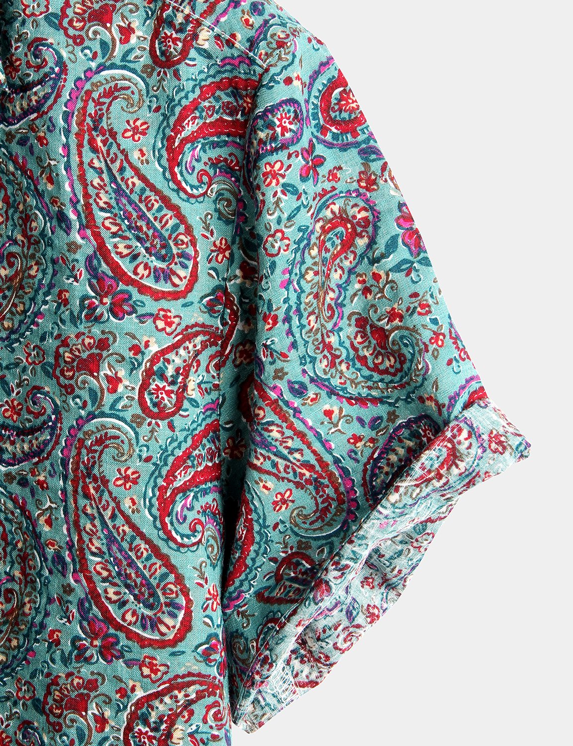 Chemise rétro années 70 en coton Paisley Vintage pour homme