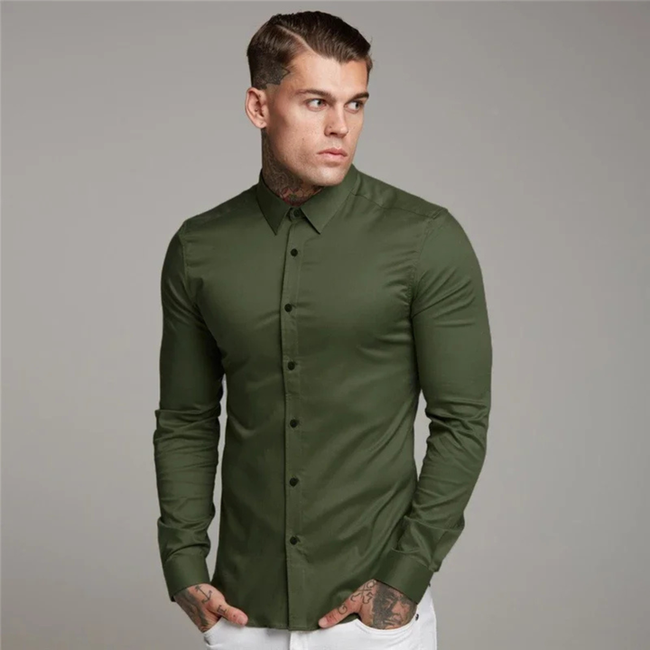 La Chemise de Costume Slim Fit Décontractée pour Hommes Biarritz