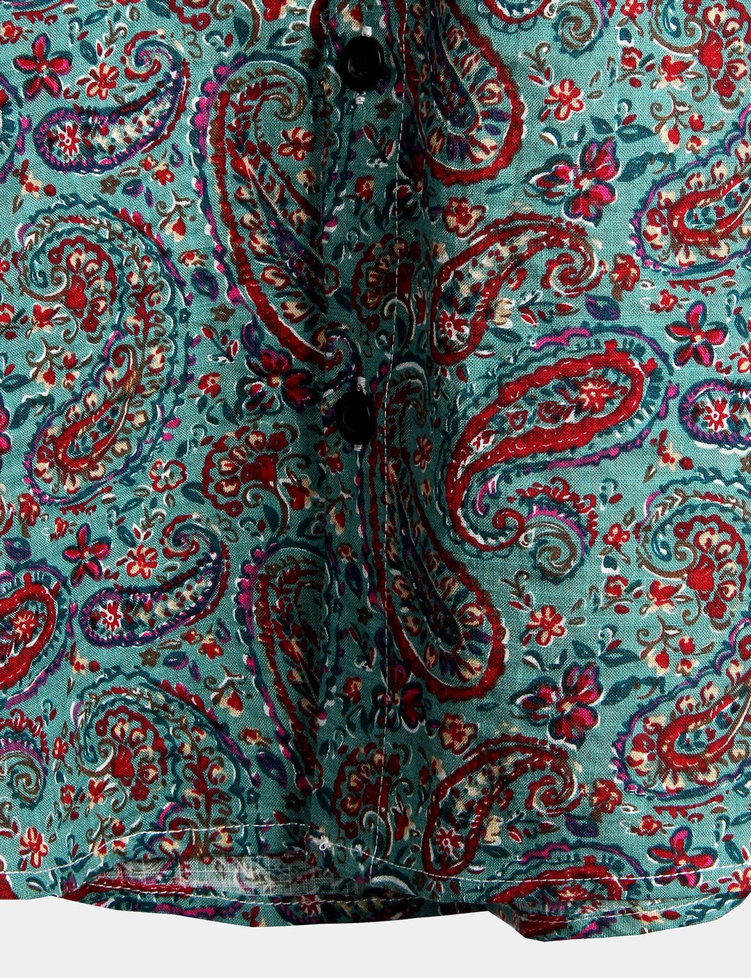 Chemise rétro années 70 en coton Paisley Vintage pour homme