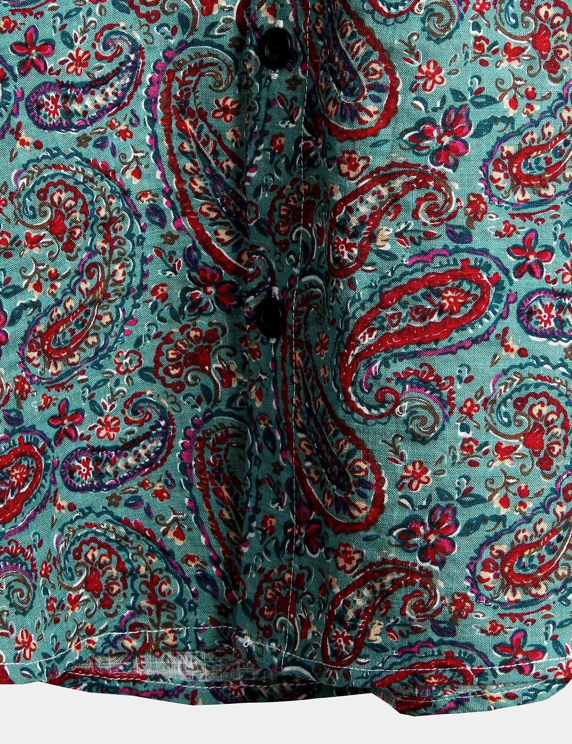 Chemise rétro années 70 en coton Paisley Vintage pour homme