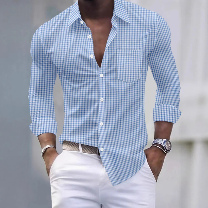 La Chemise à Manches Longues à Carreaux Slim Fit Ashmont pour Hommes
