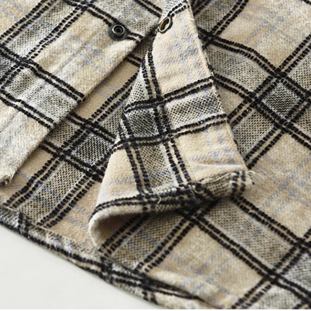 Chemise en coton brossé à carreaux vintage pour homme Southgate