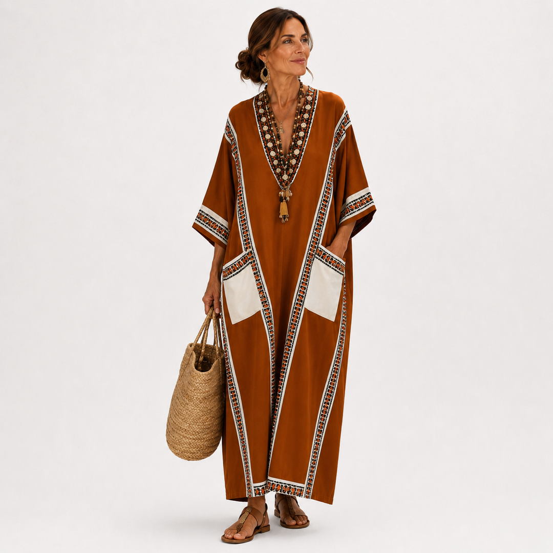 Caftan Nadia Terracota Ethnique