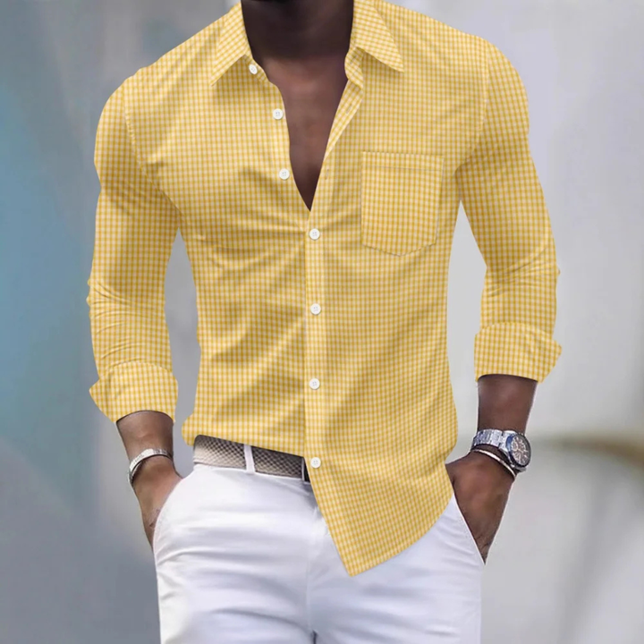 La Chemise à Manches Longues à Carreaux Slim Fit Ashmont pour Hommes