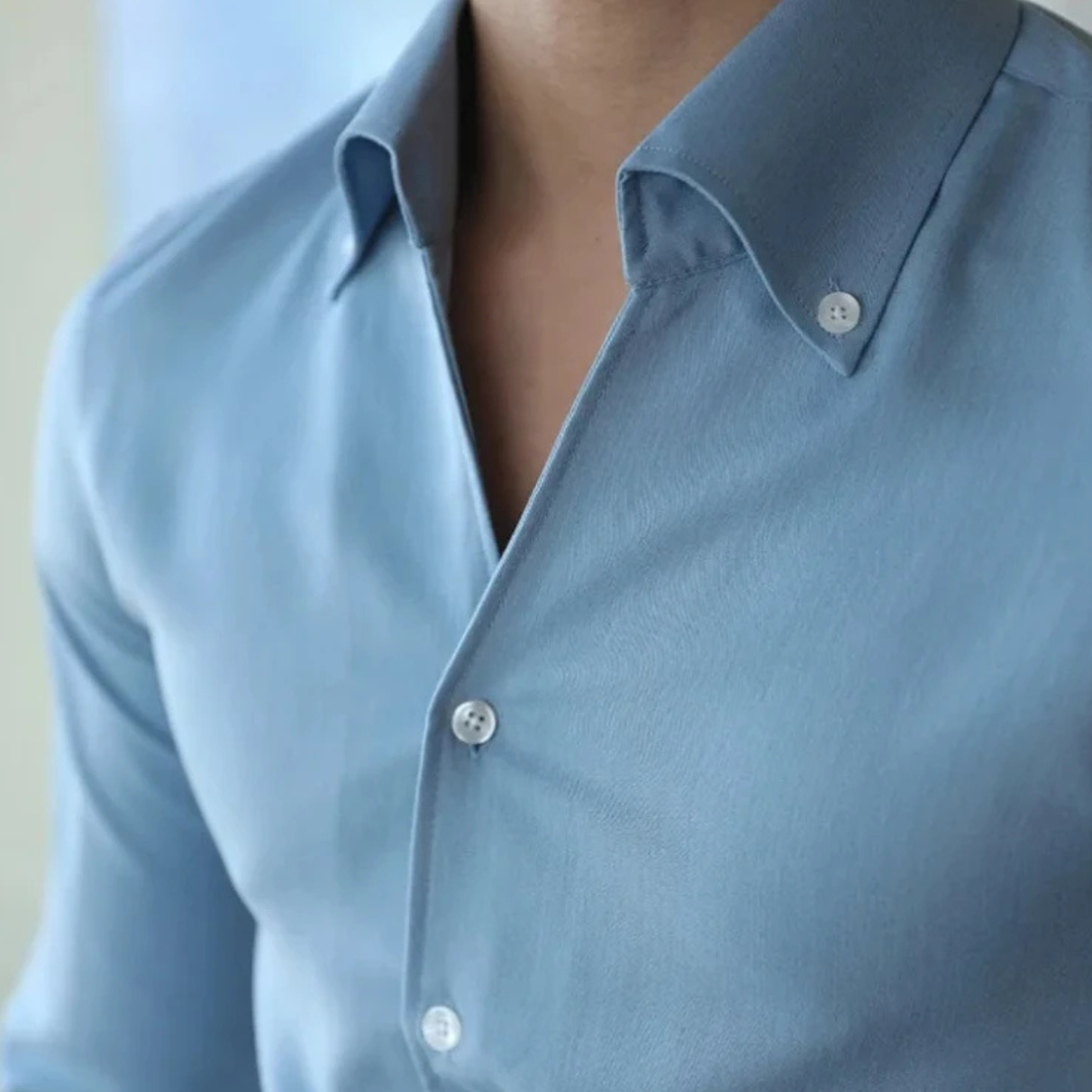 La chemise décontractée à col pour homme Oakwood Park, coupe slim, sans plis