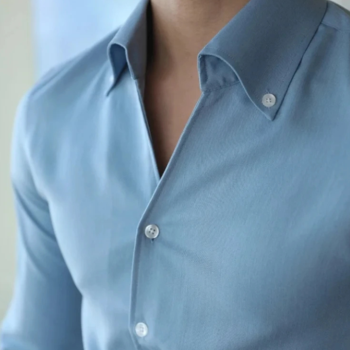 La chemise décontractée à col pour homme Oakwood Park, coupe slim, sans plis