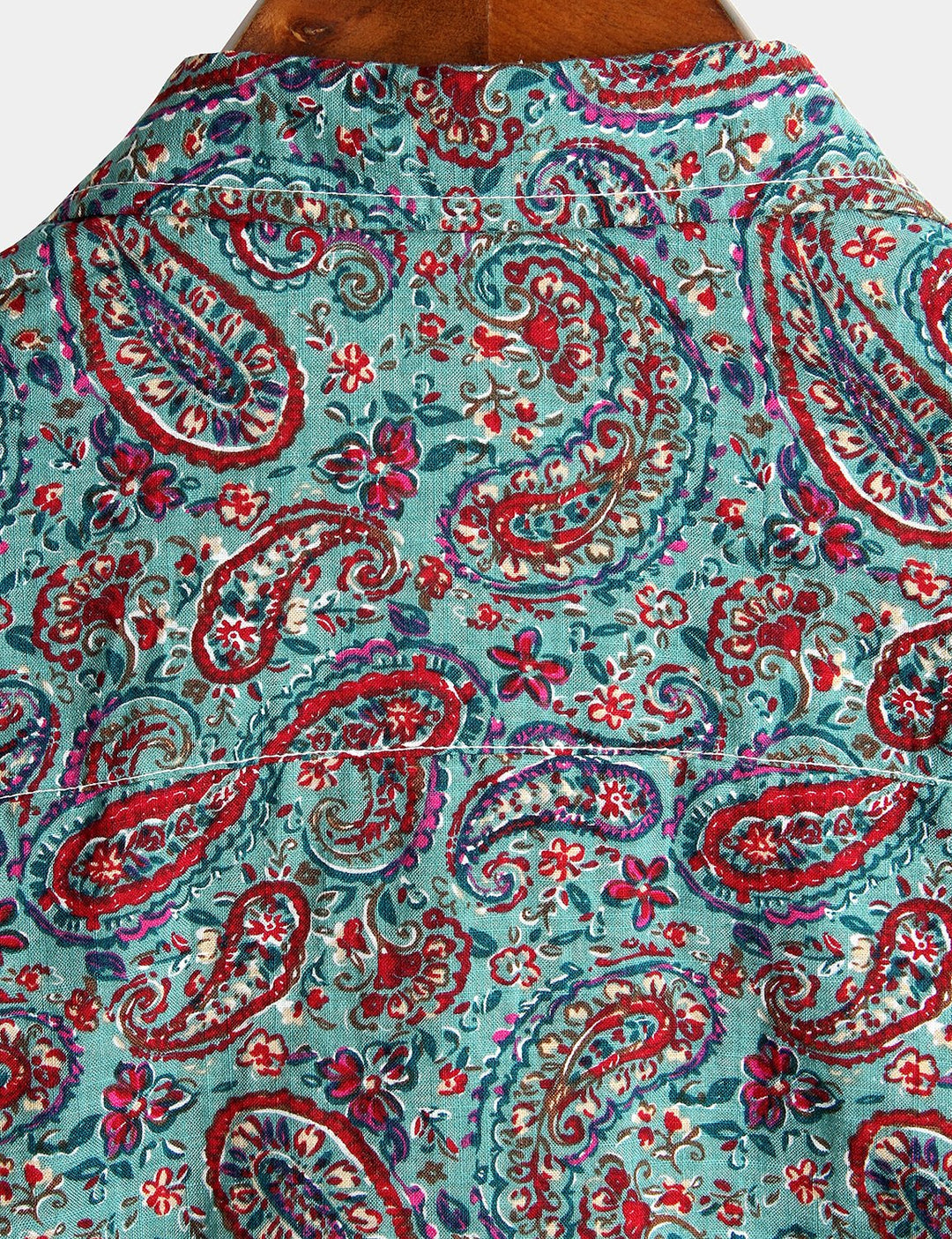 Chemise rétro années 70 en coton Paisley Vintage pour homme