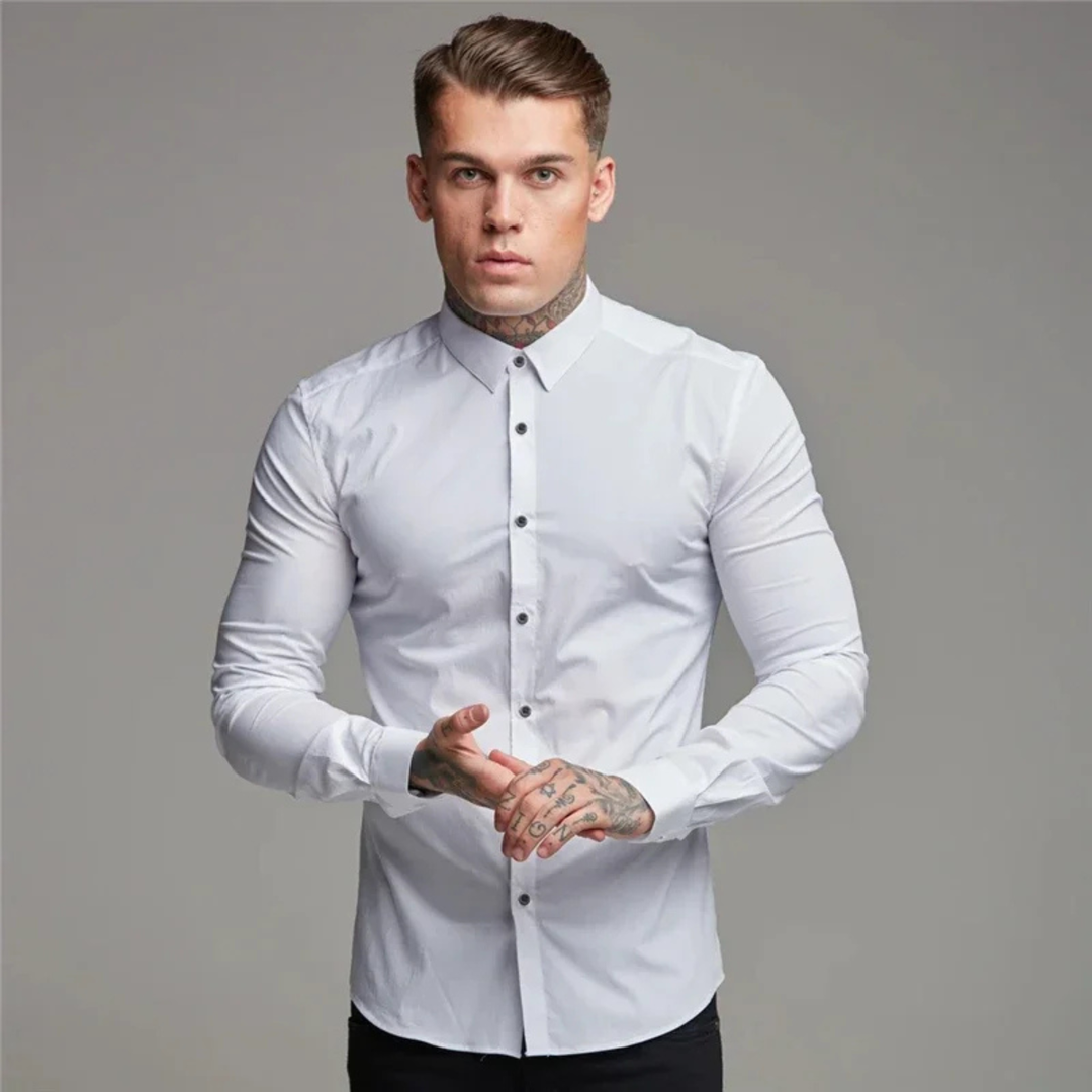 La Chemise de Costume Slim Fit Décontractée pour Hommes Biarritz