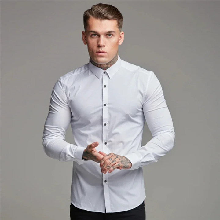 La Chemise de Costume Slim Fit Décontractée pour Hommes Biarritz