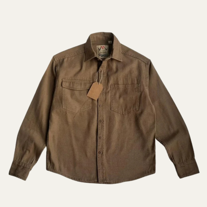 La Veste Chemise en Toile Lavée en Coton pour Homme Highwood