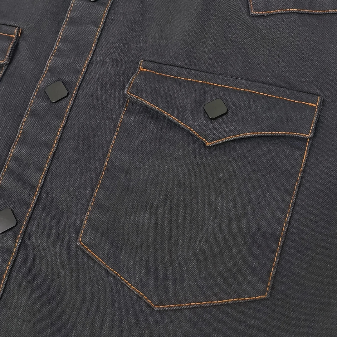 La chemise en denim vintage gris foncé pour hommes Glenwood Court