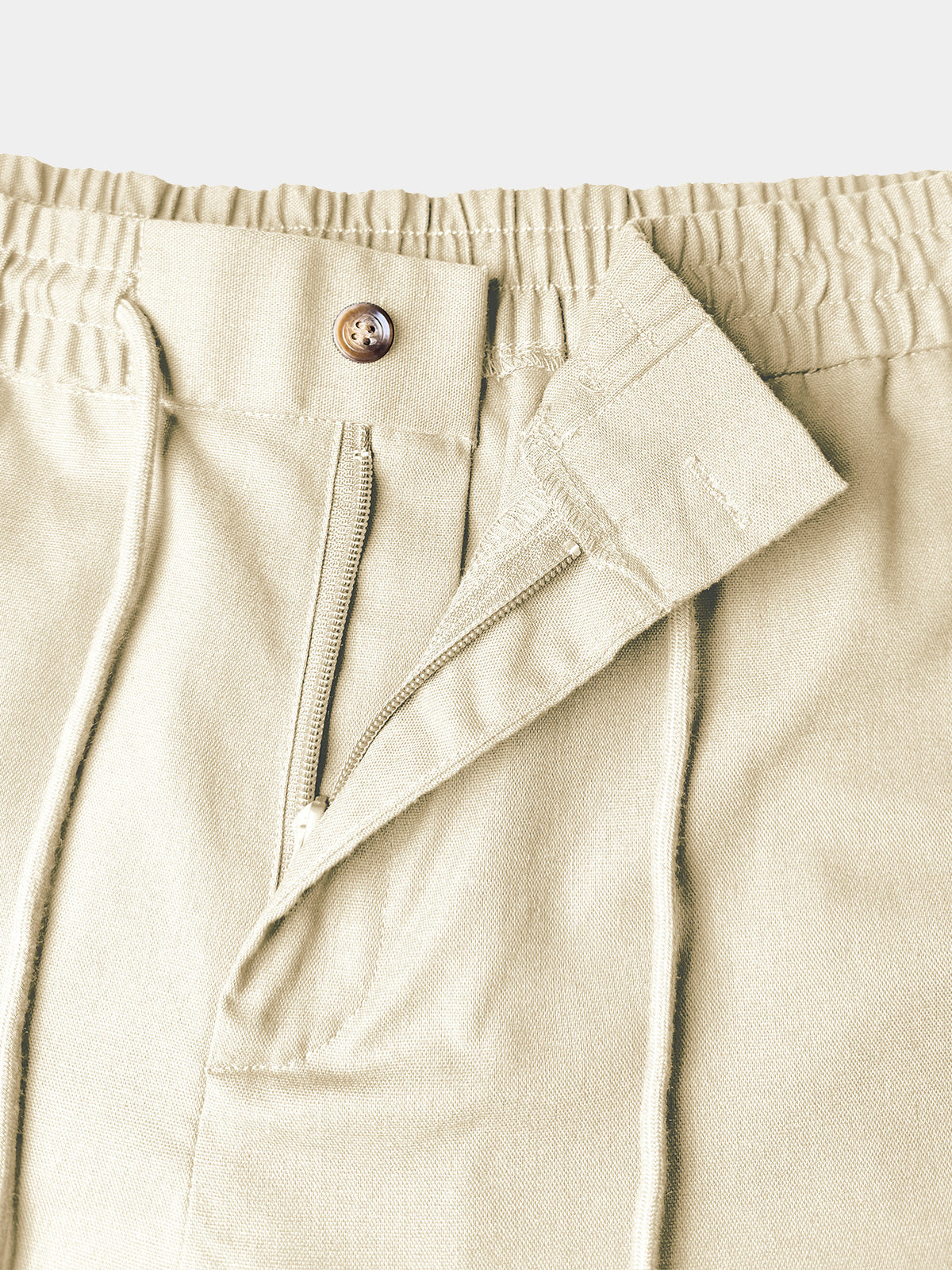 Pantalons Courts de Plage en Lin et Coton Respirants pour Homme