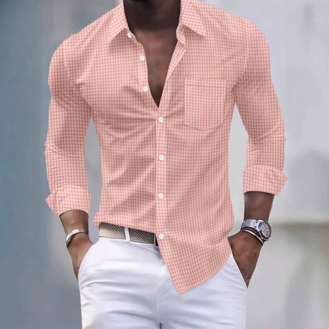 La Chemise à Manches Longues à Carreaux Slim Fit Ashmont pour Hommes