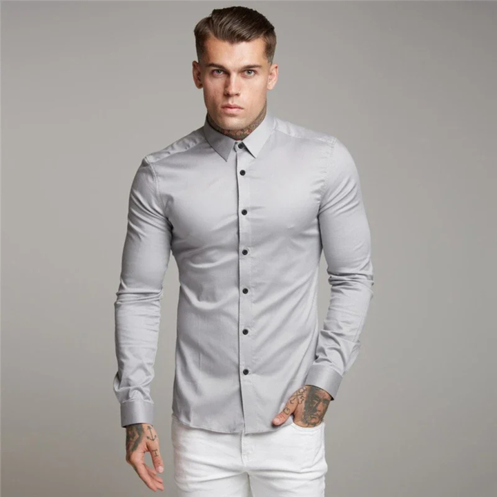 La Chemise de Costume Slim Fit Décontractée pour Hommes Biarritz