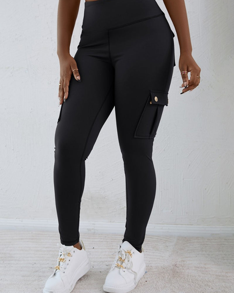 Pantalon taille haute avec poche et séchage rapide