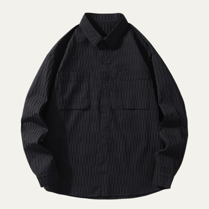 La chemise rétro à rayures texturées pour hommes Meadowwood Ridge