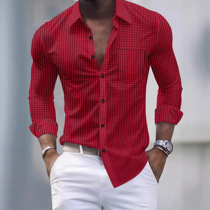 La Chemise à Manches Longues à Carreaux Slim Fit Ashmont pour Hommes
