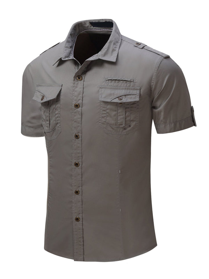 Chemise décontractée à manches courtes en pour hommes