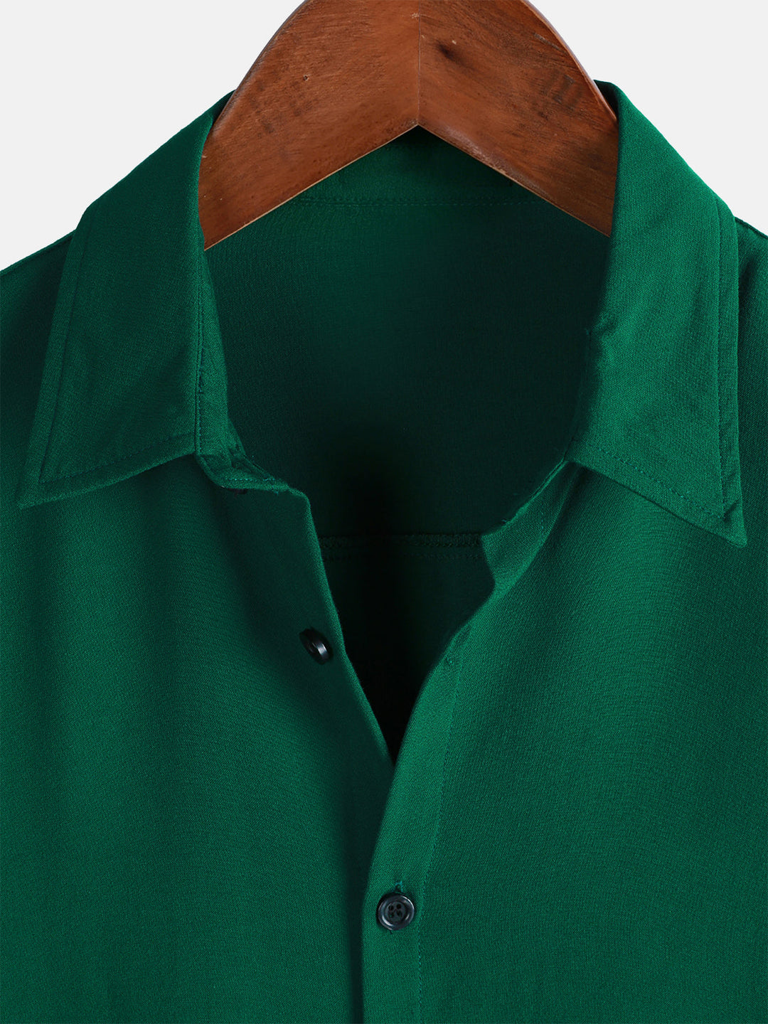 Chemise Décontractée Homme Vert Couleur Unie Rayonne Été