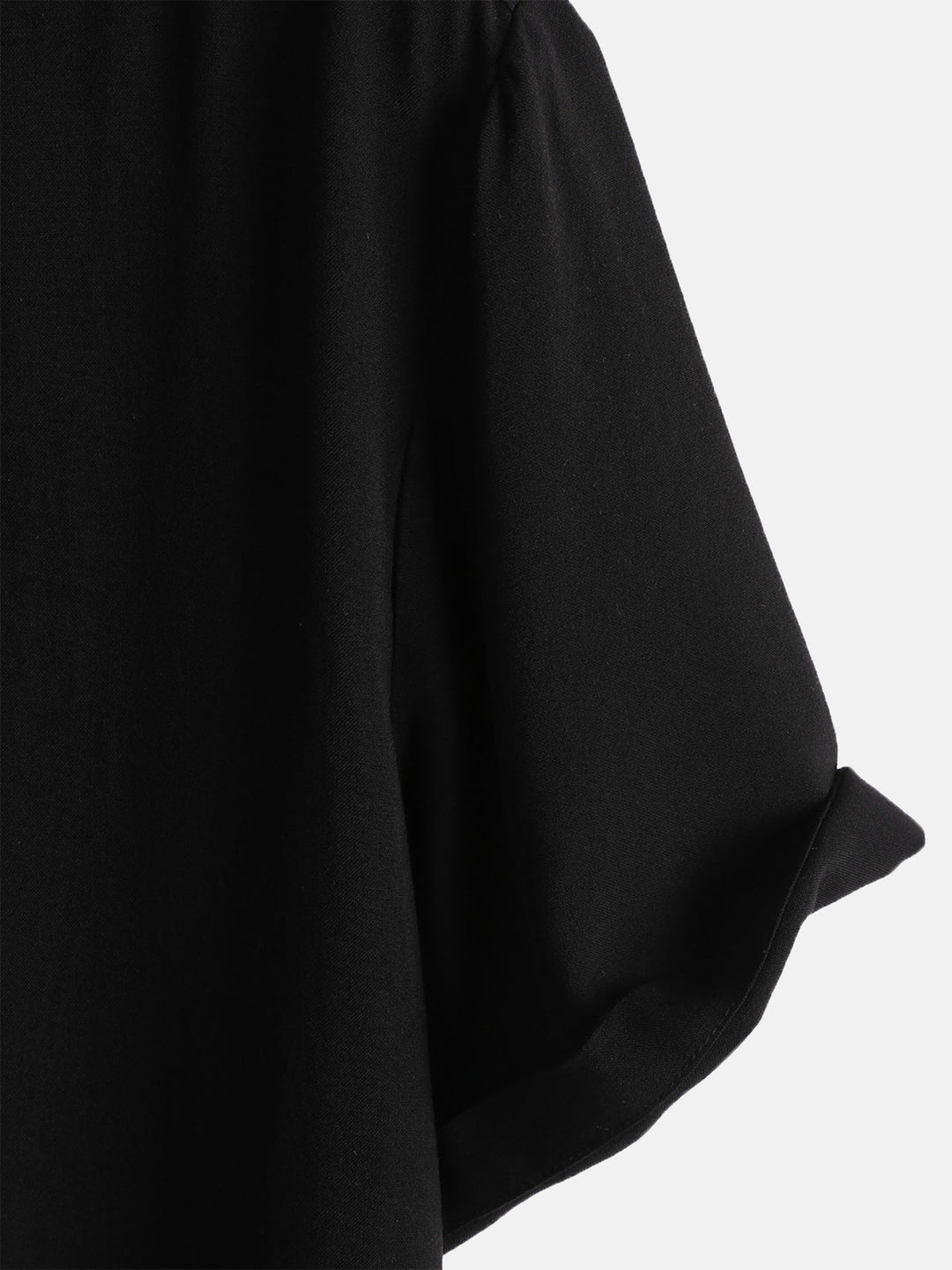 Chemise Décontractée Homme Noir Couleur Unie Rayonne Été
