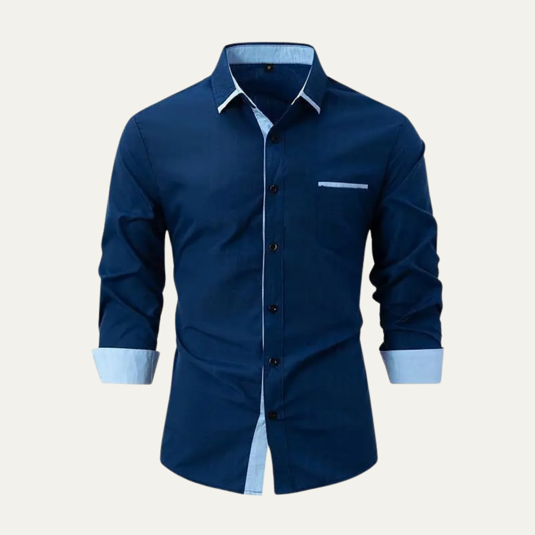 La Chemise Casual à Col Contrasté Vercelli pour Hommes