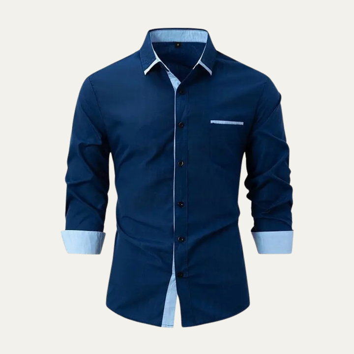 La Chemise Casual à Col Contrasté Vercelli pour Hommes