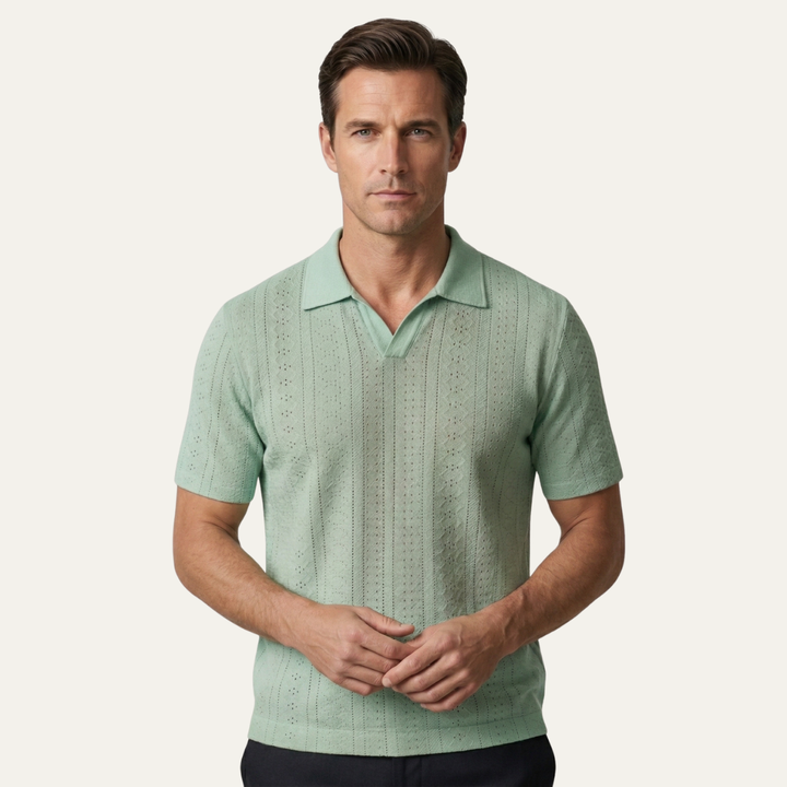 Le polo en tricot texturé pour homme Brookhurst
