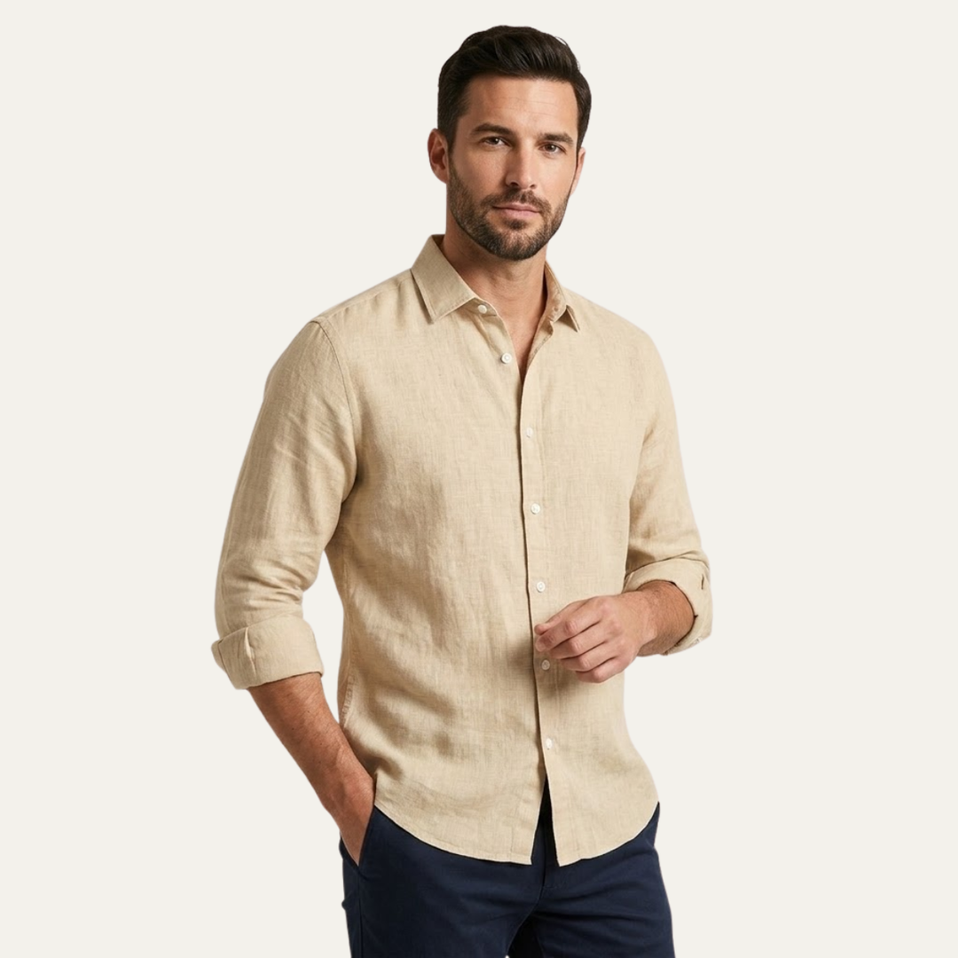 La chemise décontractée en lin léger d&