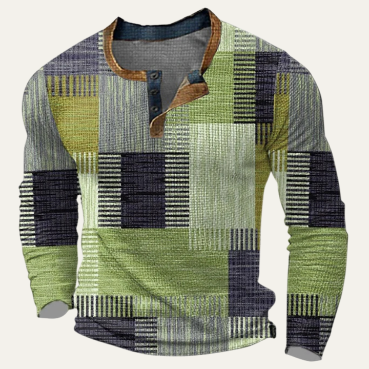 Le Polo Homme Texturé à Motif Patchwork Bluefield