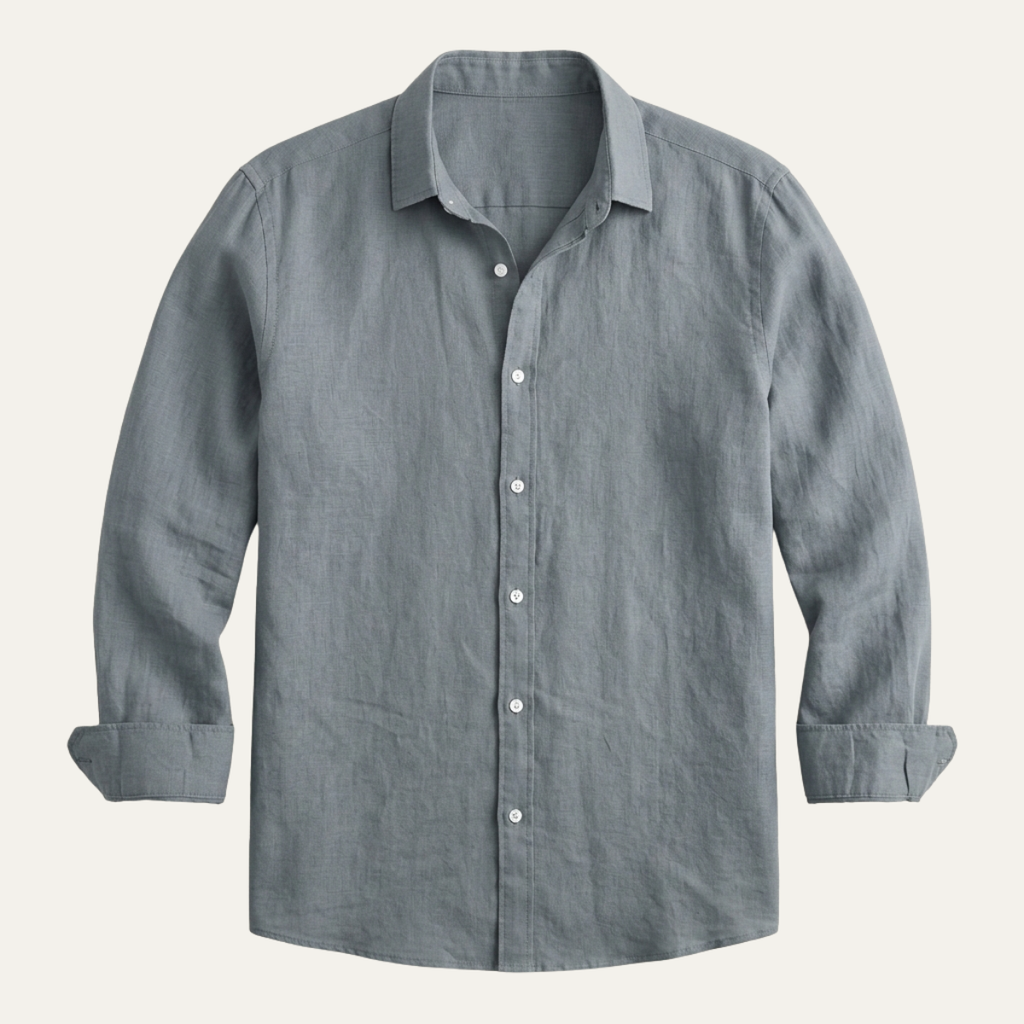 La Chemise Boutonnée en Lin Tendance pour Hommes Meadowrun
