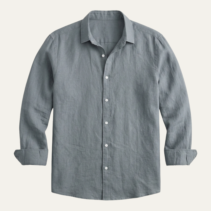 La Chemise Boutonnée en Lin Tendance pour Hommes Meadowrun
