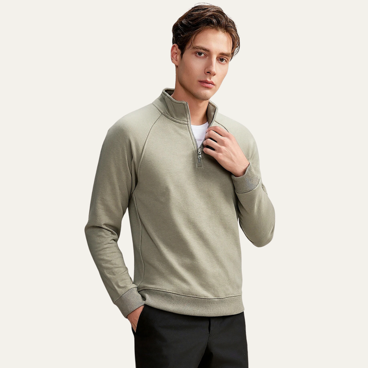Le Sweat-shirt Casual à Manches Longues et Col Zippé pour Homme Blackwell