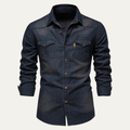 La Chemise en Coton à Col Montant Slim Fit Tendance pour Homme Roseland