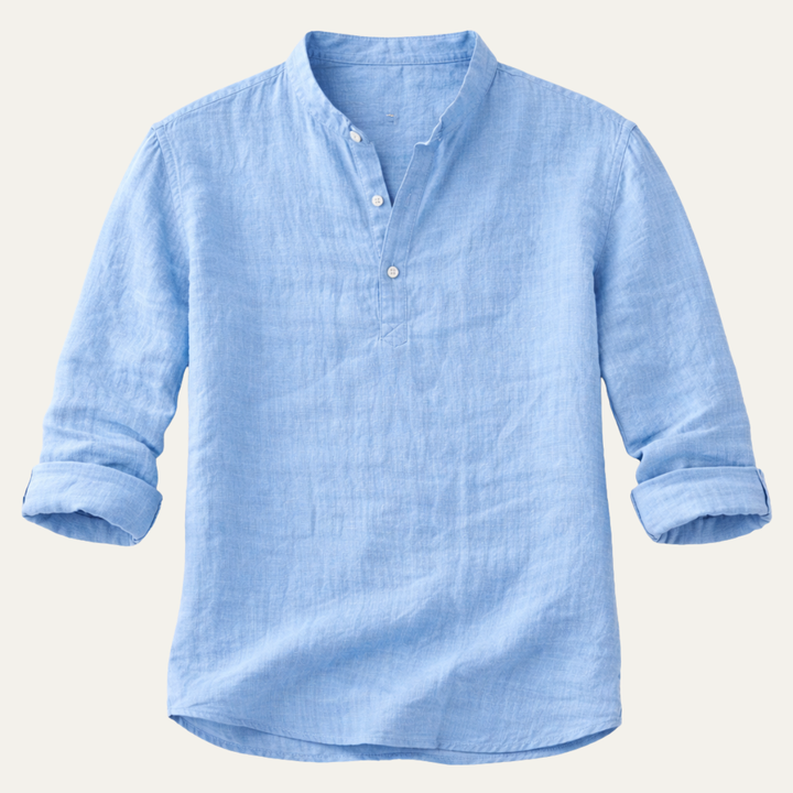 La chemise décontractée à boutons en lin respirant pour hommes de Ridgebrook Park