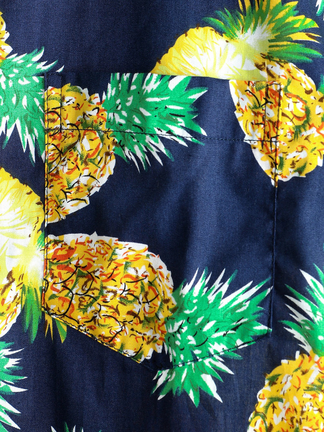 Chemises en coton ananas à manches courtes pour hommes