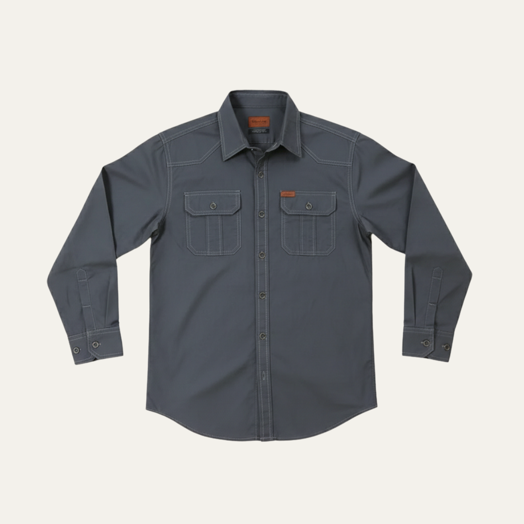 La Chemise Cargo Douce à Multi Poches de Couleur Unie pour Homme Cedarfield