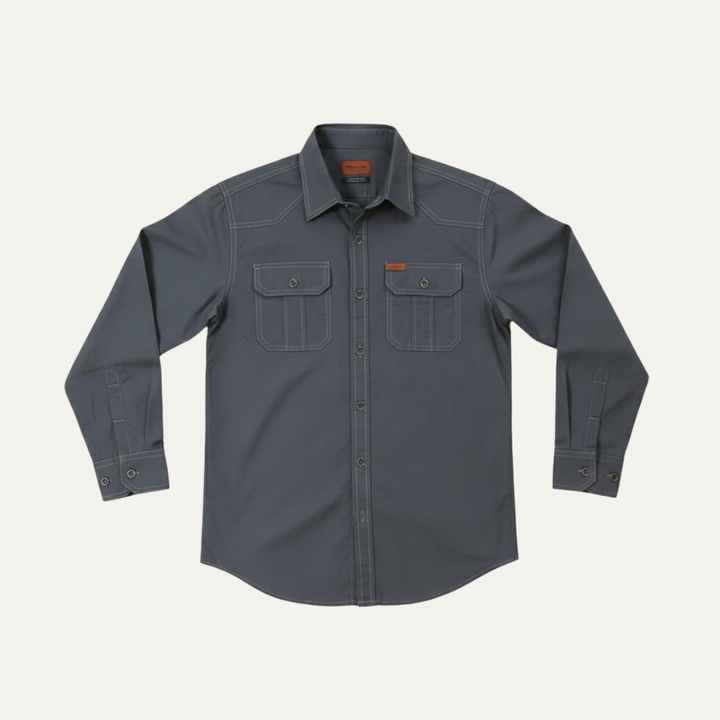 La Chemise Cargo Douce à Multi Poches de Couleur Unie pour Homme Cedarfield