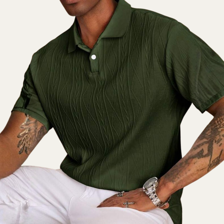 Le Polo Tendance Texturé à Boutons pour Hommes Willowstone Ridge