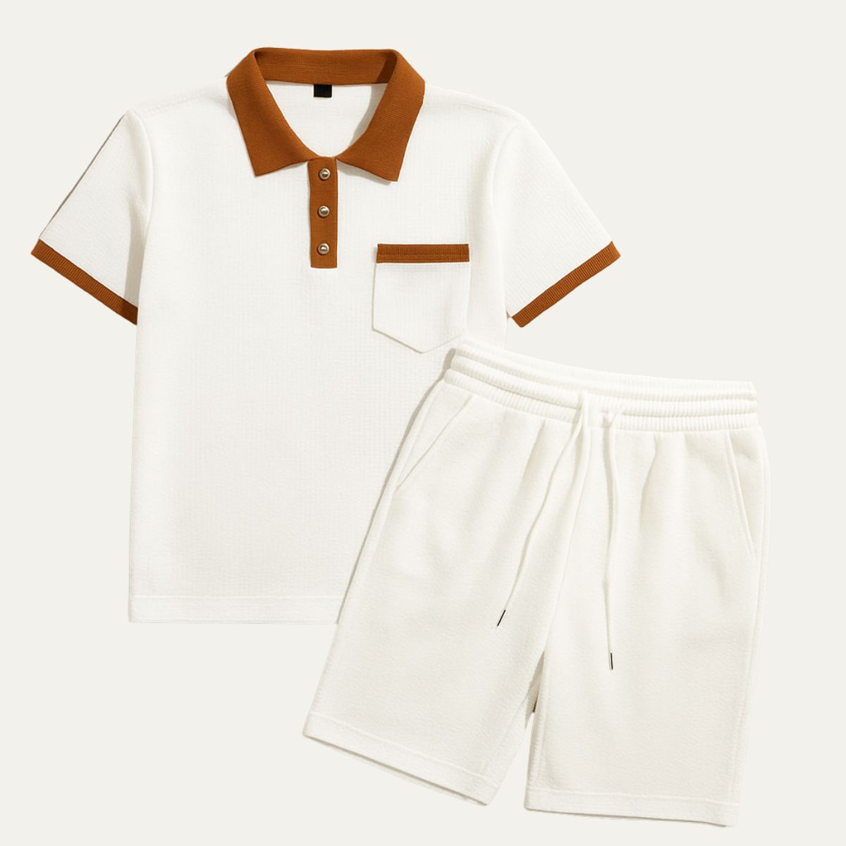 Le Set en Coton Capri – Polo Vintage & Shorts Coordonné pour Hommes