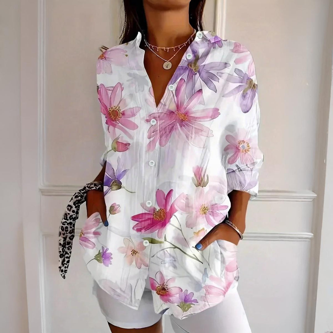 Selina | Blouse à imprimé coloré