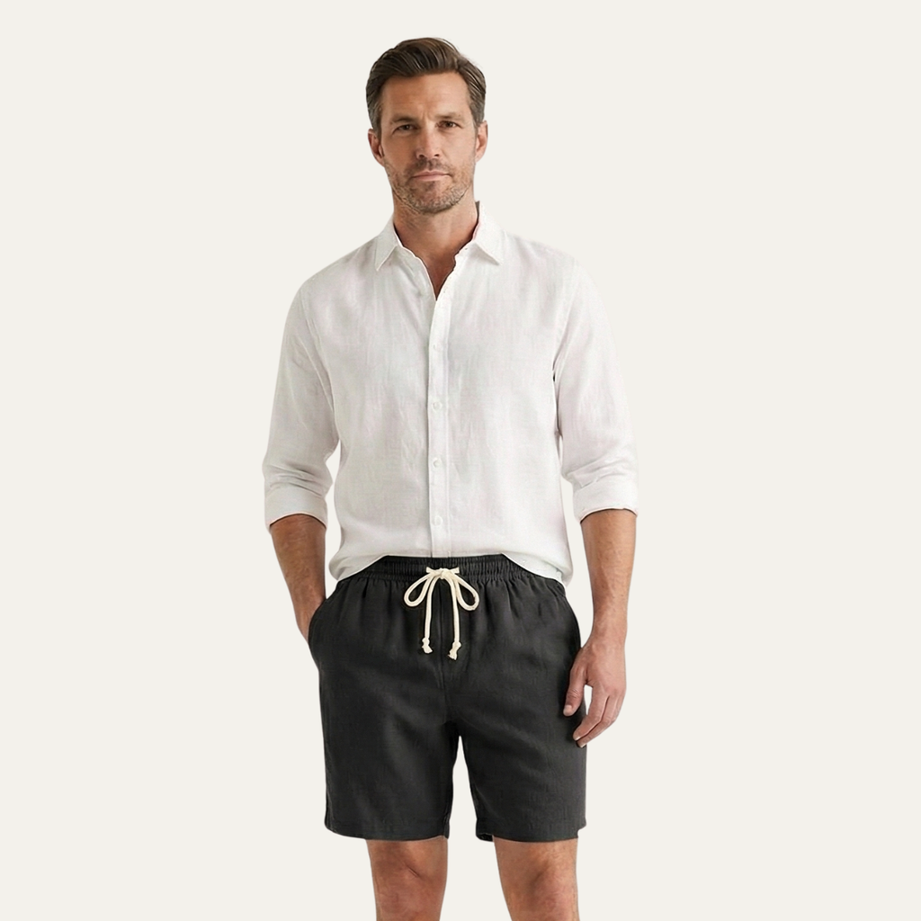 Les Shorts en Lin Rowley – Shorts à Cordon pour Hommes