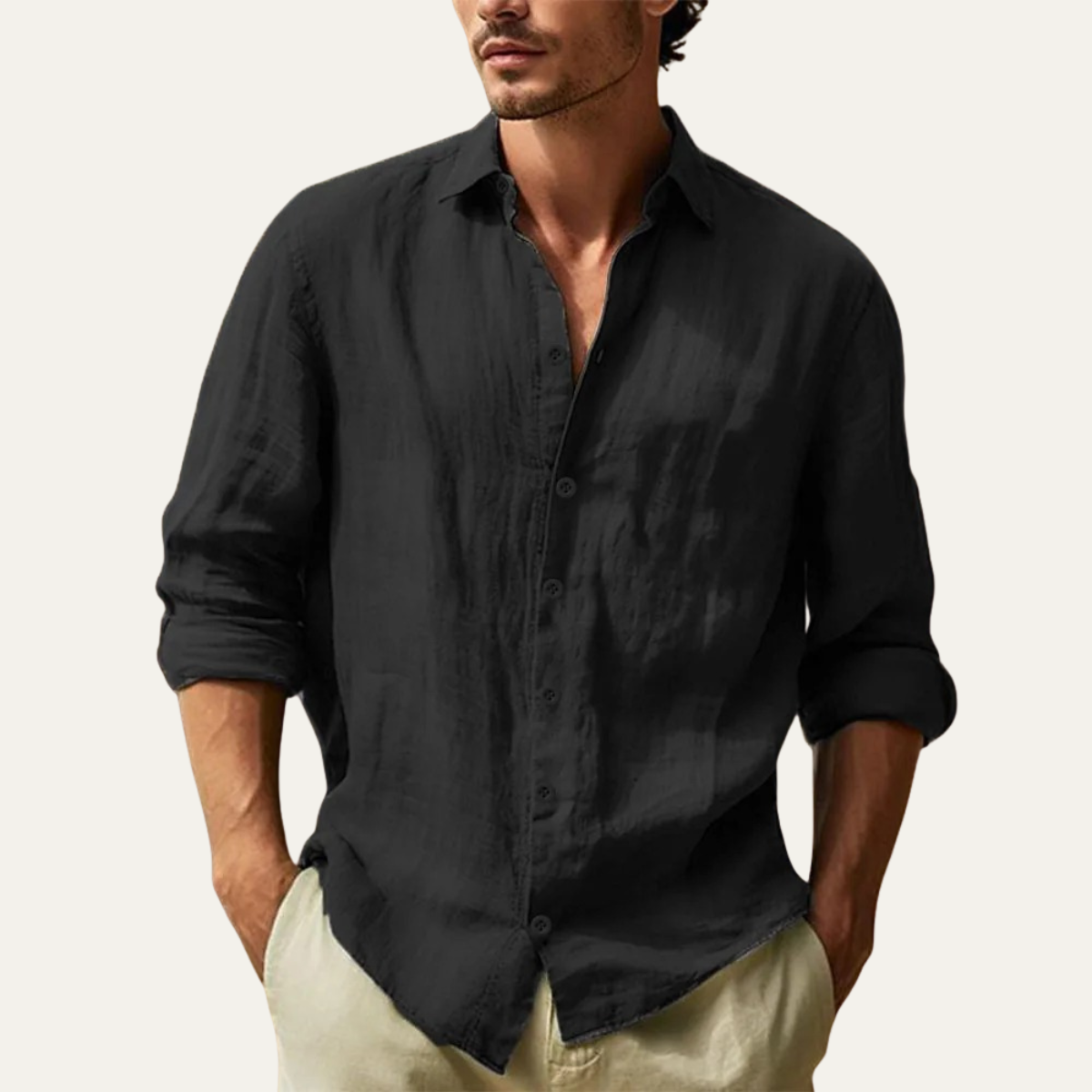 La Chemise Décontractée en Lin Léger pour Hommes Alderton