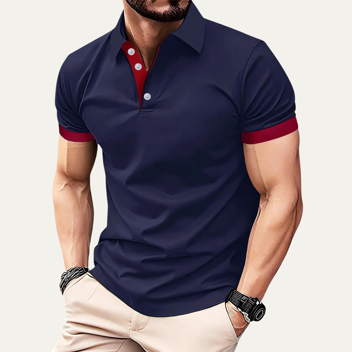 Le Polo de Golf Imprimé Casual pour Homme Cala Mariolu