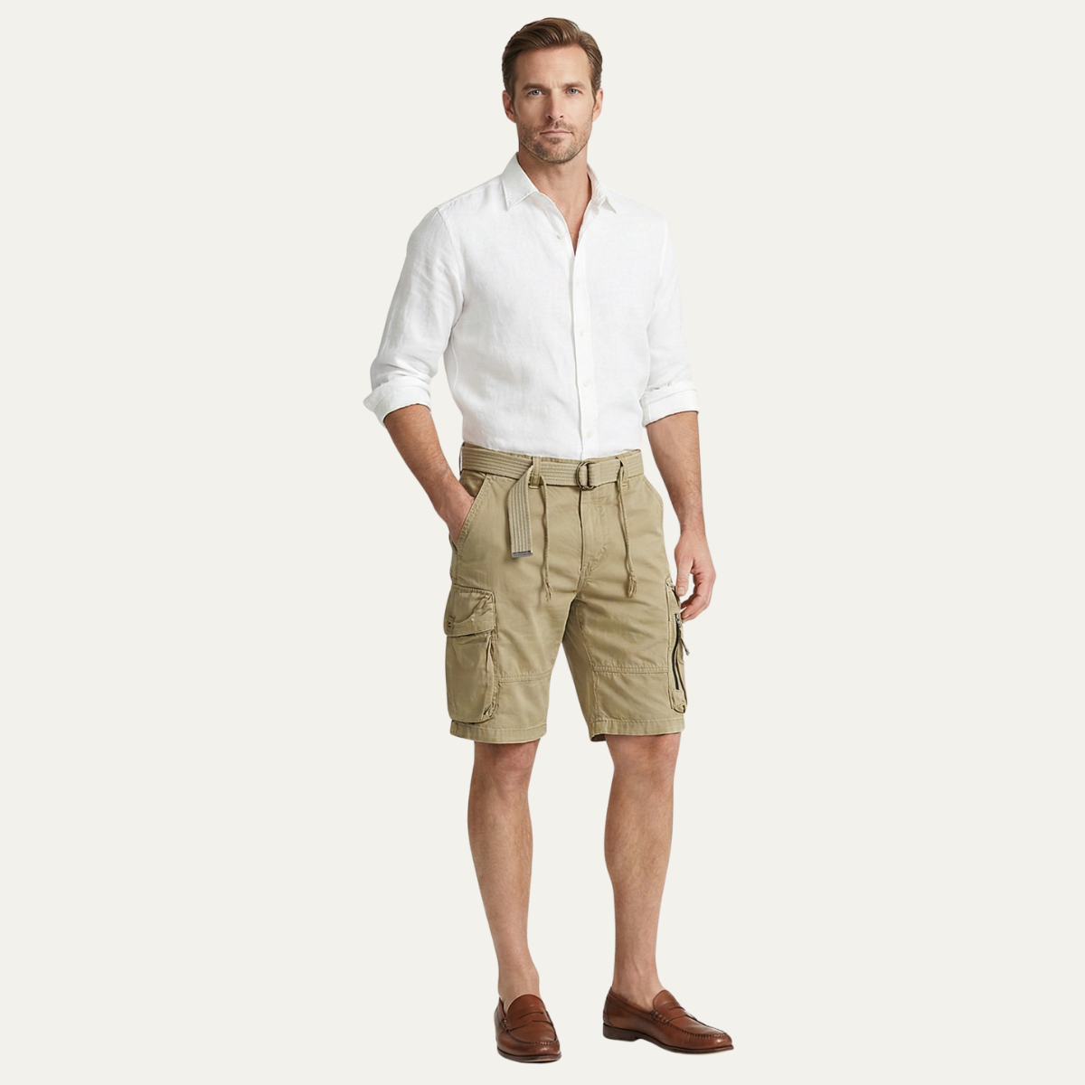 Shorts cargo utilitaires en coton décontractés pour hommes Whitlock