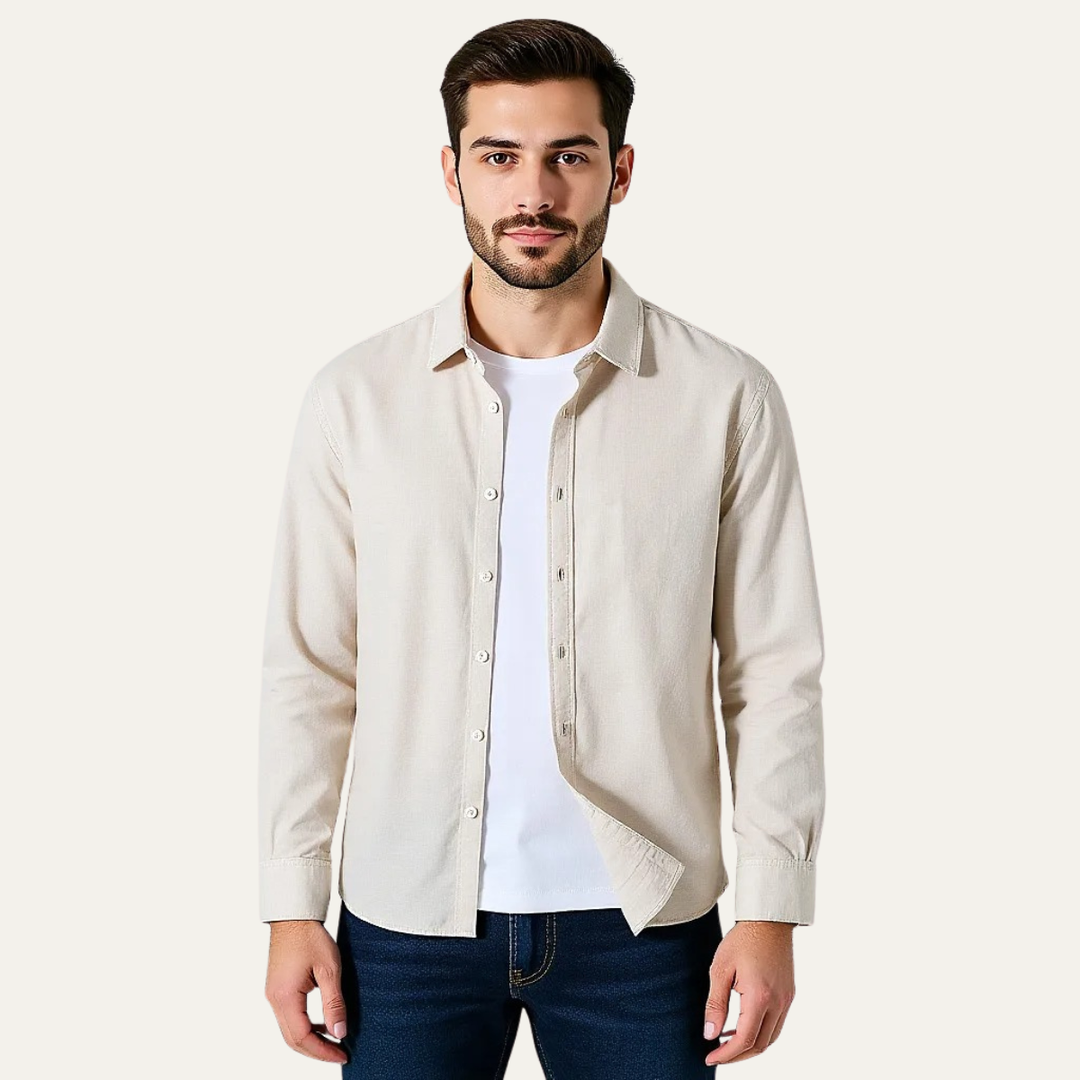 La Chemise Classique en Lin et Coton pour Hommes Ashenwood