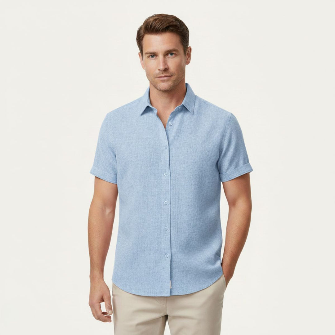La Chemise en Lin à Manches Courtes Monaco pour Hommes