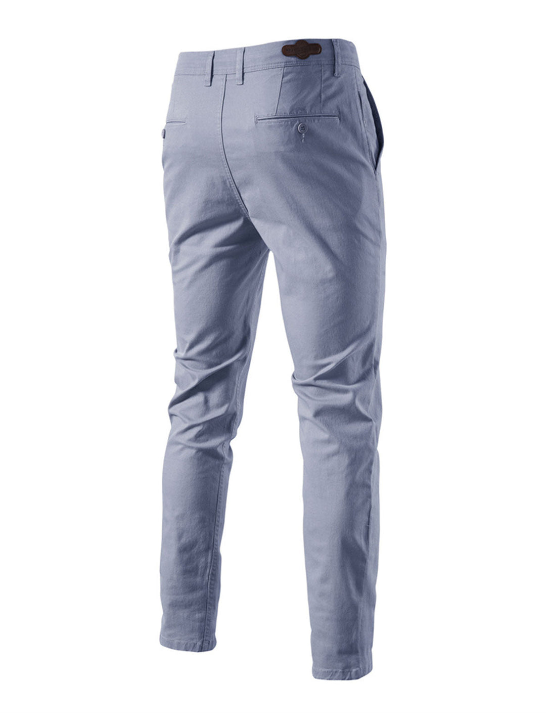 Pantalon décontracté en coton respirant pour homme avec poches et couleur unie